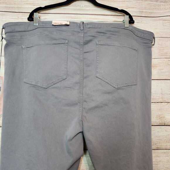 NYDJ Slim Straight Gray Jeans Curves 360 Side Ankle Slits Women's Size 26 NWT - Picture 14 of 16
